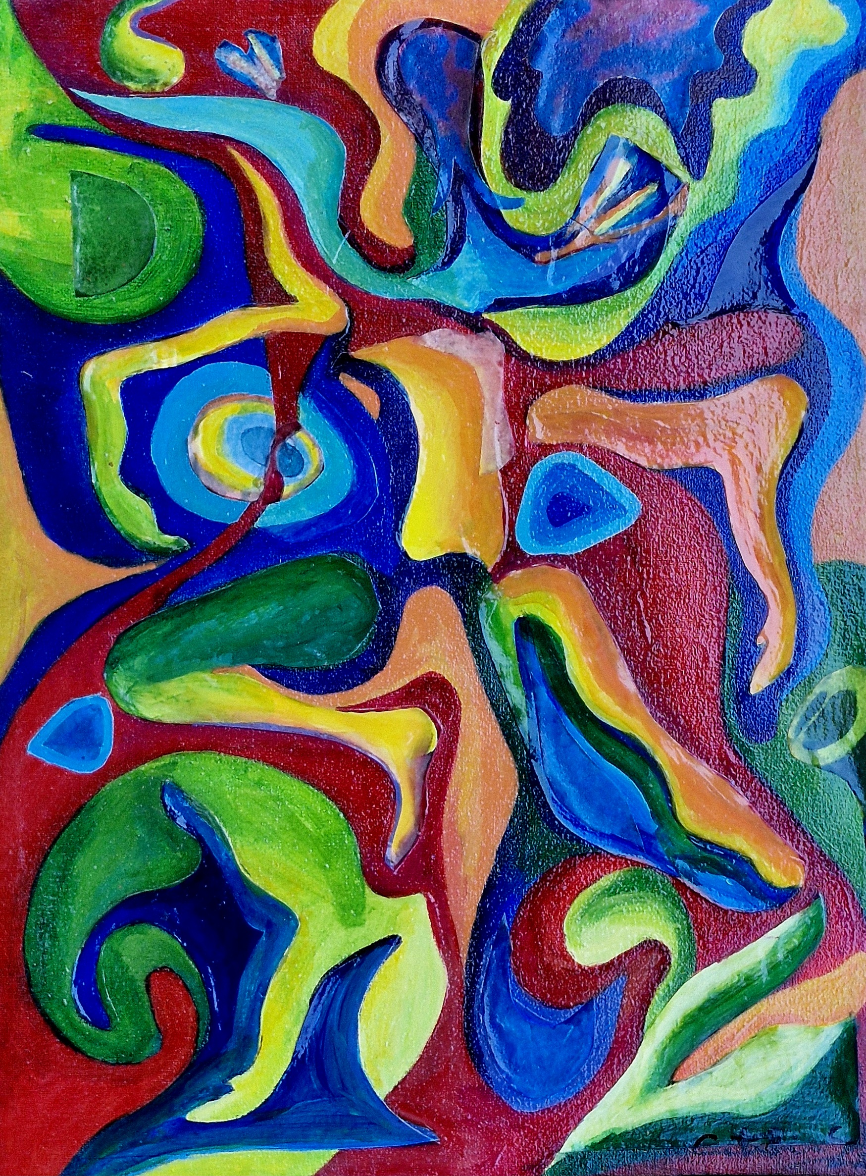 Obra S/T, composición en técnica mixta de 30 por 40 centímetros, 2024, por Catalina Solari Dorda