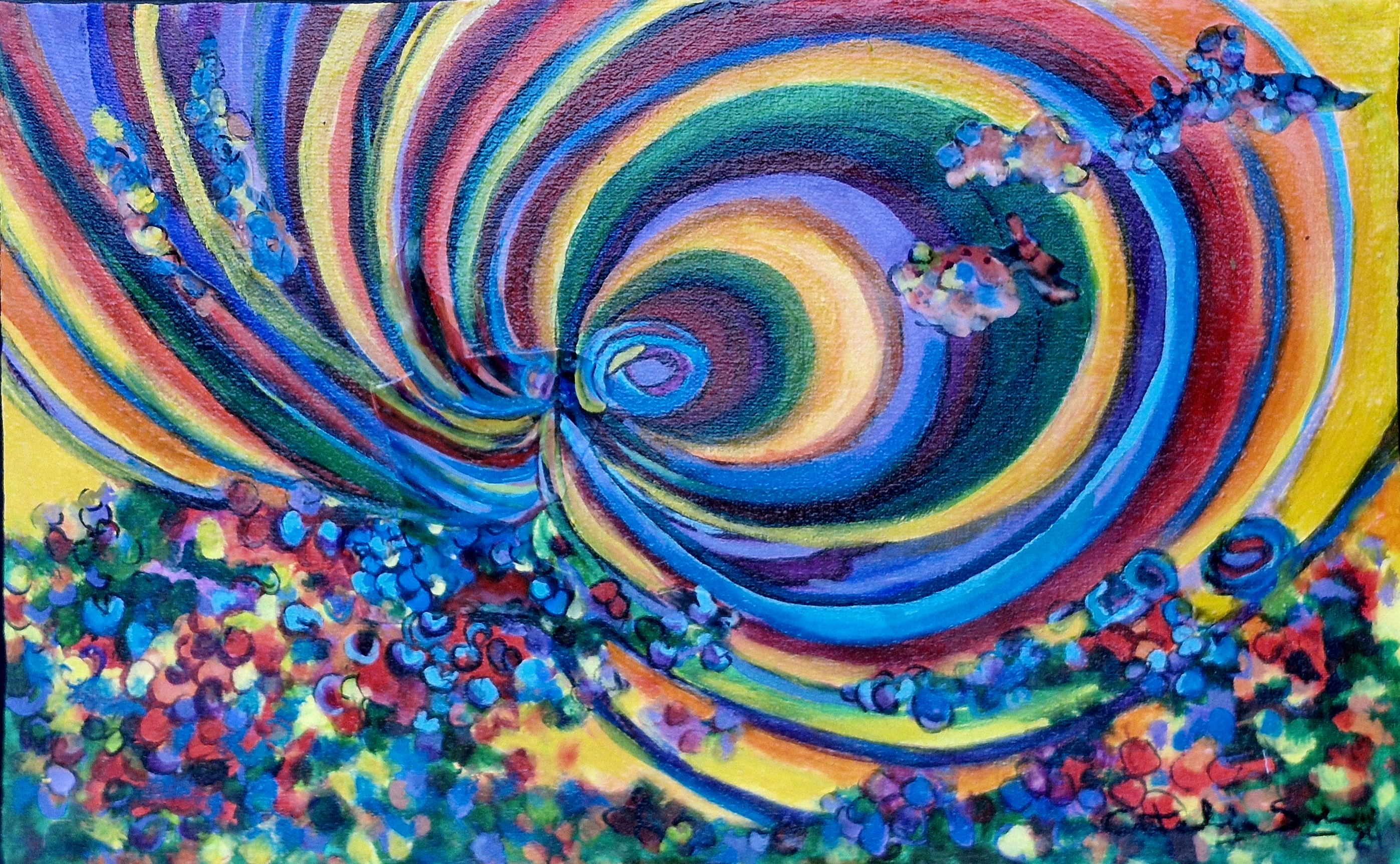 Obra S/T, composición en técnica mixta de 40 por 25 centímetros, 2024, por Catalina Solari Dorda