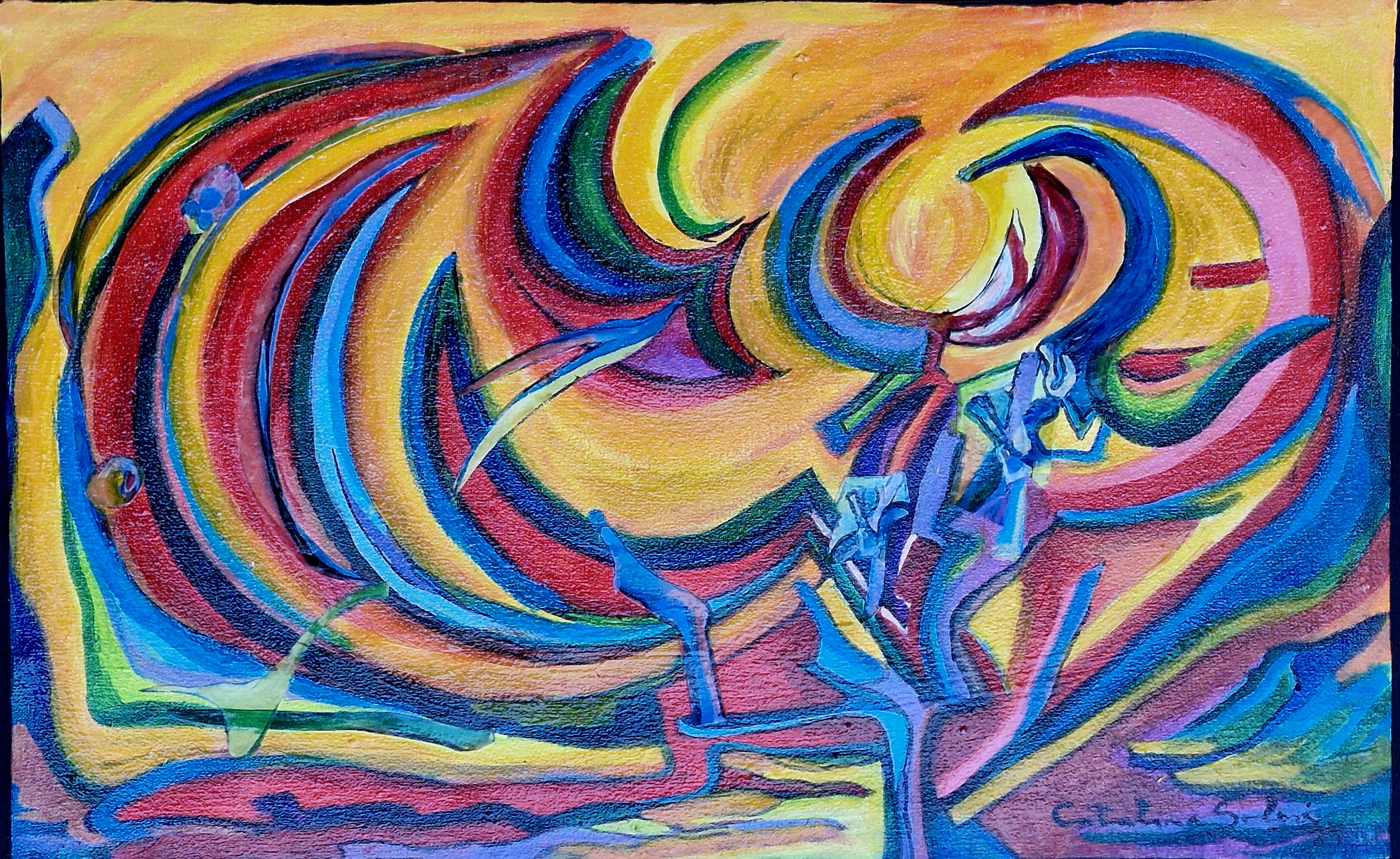 Obra S/T, creación en técnica mixta de 40 por 25 centímetros, 2024, por Catalina Solari Dorda